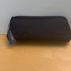 SKIMS Neoprene Pouch in Soot Black Bag Clutch for Shapewear Makeup Lingerie NWT
